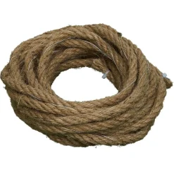 Guirlande solaire en jute 60 LED blanc chaud 5,6m