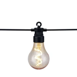 Guirlande solaire 10LED blanc chaud ampoule filament Ø6xL350cm < Gifi