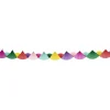 Guirlande éventail papier de soie multicolore 6m
