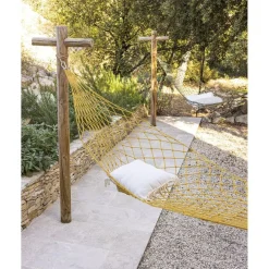 Hamac filet à suspendre Chypre 1 personne polycoton L275xl100cm < Gifi