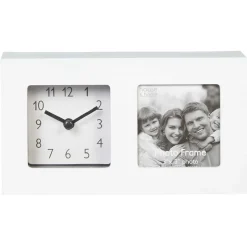 Horloge avec cadre photo à poser 10.5x19.5cm (2 modèles) < Gifi Clearance