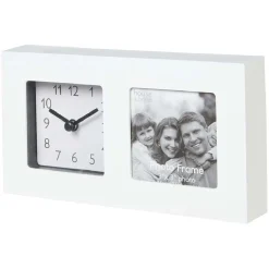 Horloge avec cadre photo à poser 10.5x19.5cm (2 modèles) < Gifi Clearance