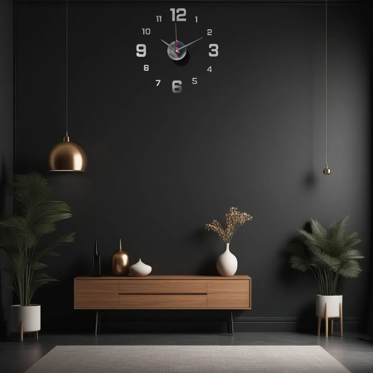 Horloge murale adhésive Ø40cm
