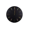 Horloge murale ronde barre en métal et plastique noir Ø50cm