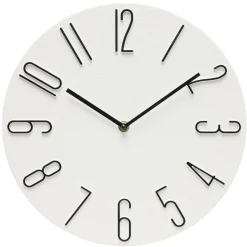 Horloge murale ronde design chiffres en relief Ø30cm (2 modèles)