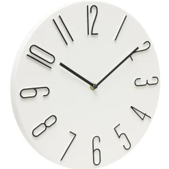 Horloge murale ronde design chiffres en relief Ø30cm (2 modèles)