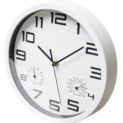 Horloge murale ronde plastique noir et blanc Ø25cm (2 modèles) < Gifi Hot