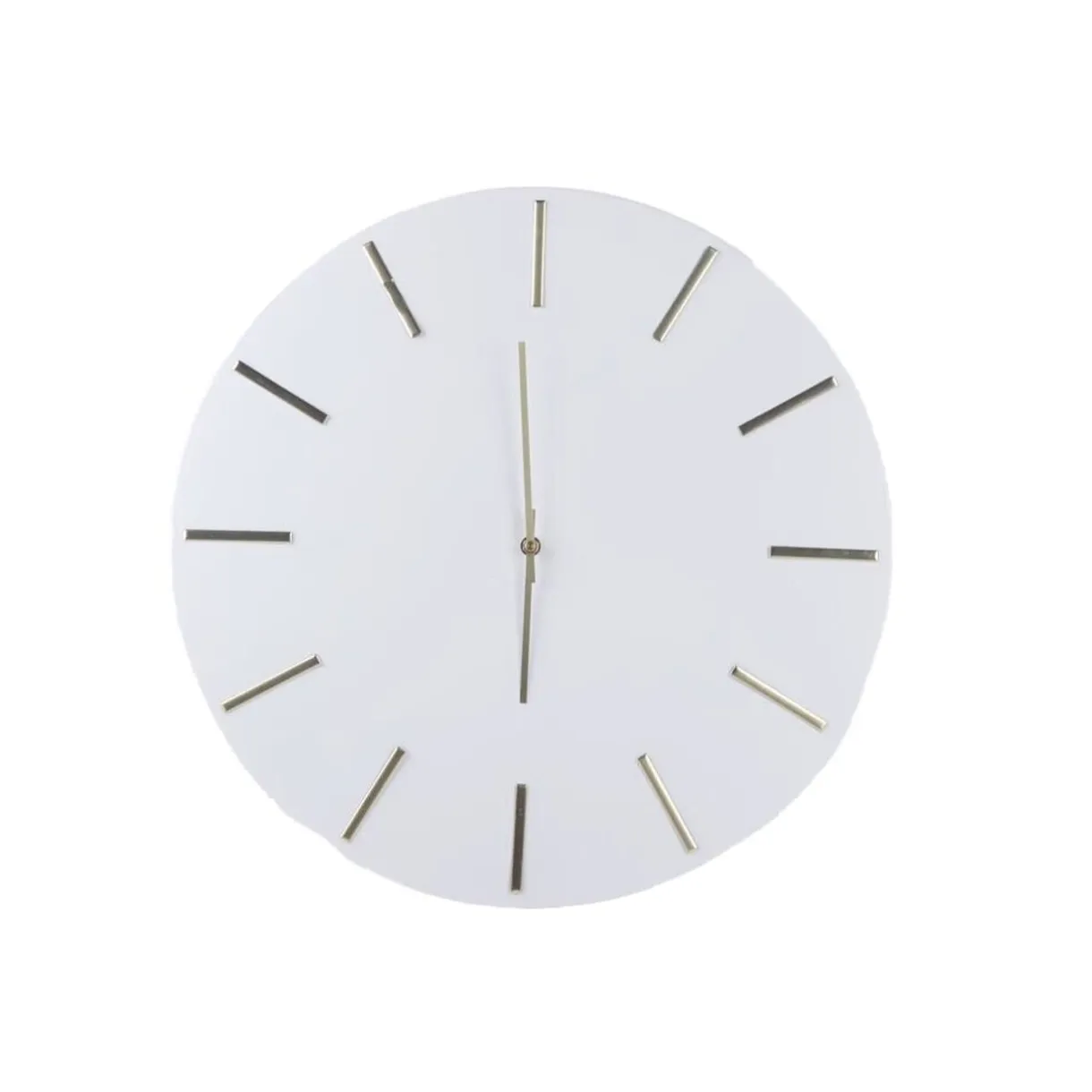 Horloge ronde barres en métal et plastique blanc Ø50cm < Gifi Clearance