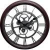 Horloge ronde design engrenage noir Ø50 cm < Gifi Outlet
