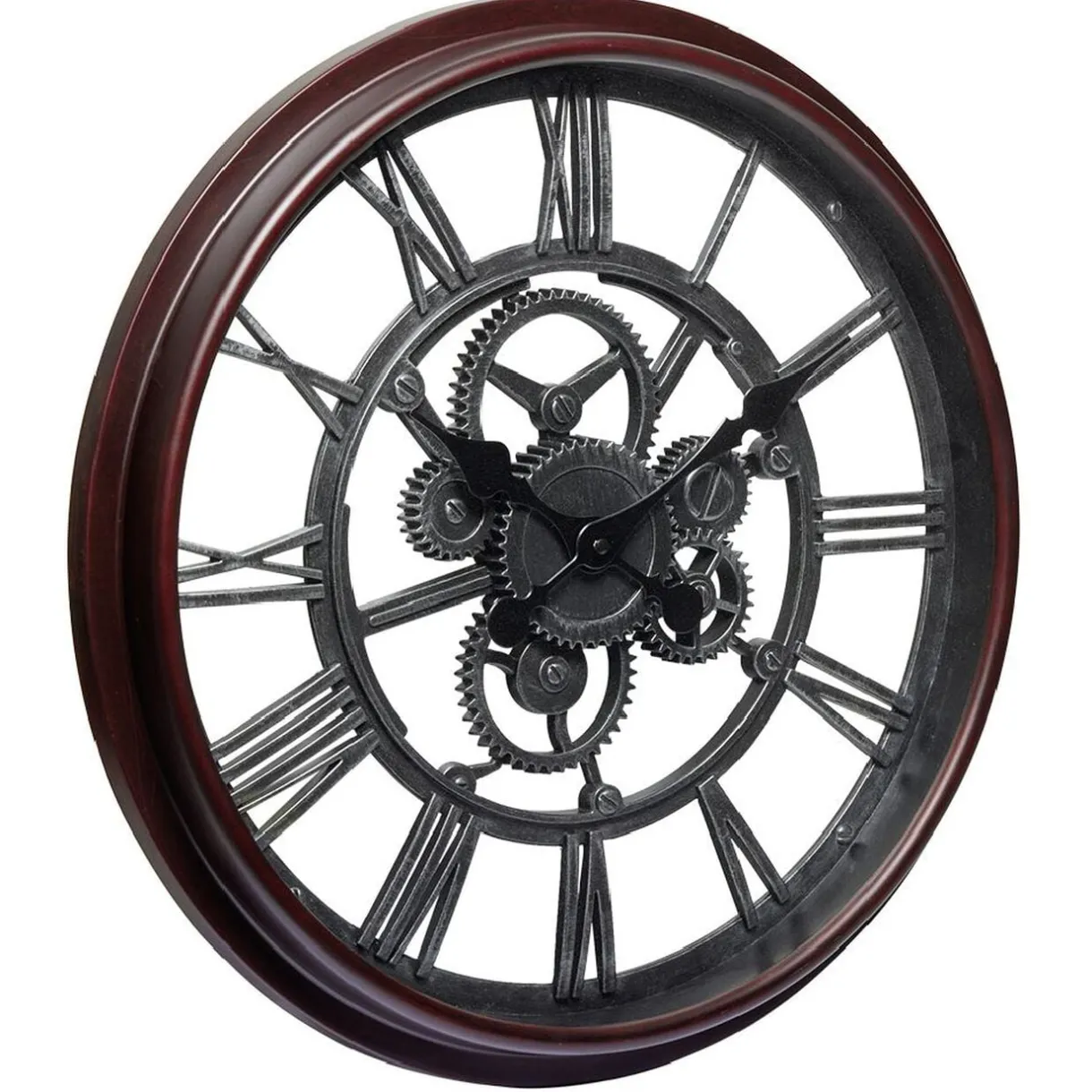 Horloge ronde design engrenage noir Ø50 cm < Gifi Outlet