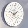 Horloge ronde design rayon effet bois blanc naturel Ø30 cm