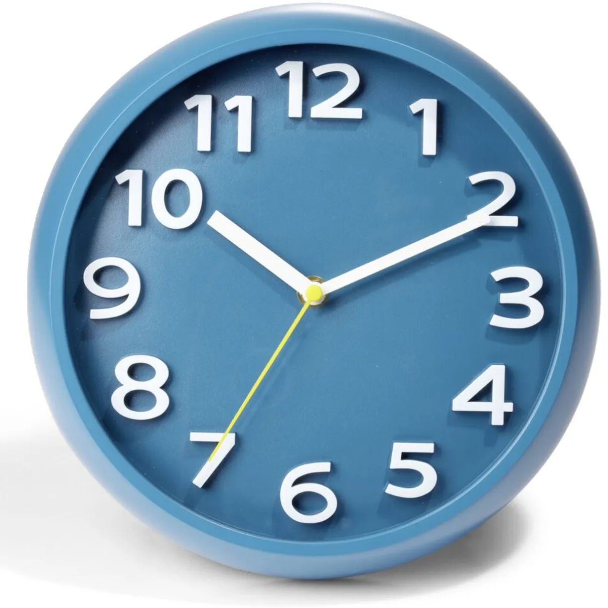 Horloge ronde plastique bleu Ø25cm < Gifi Discount