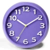 Horloge ronde plastique violet Ø25cm