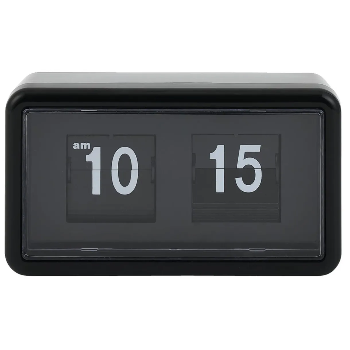 Horloge rétro à rabat automatique plastique noir < Gifi Sale