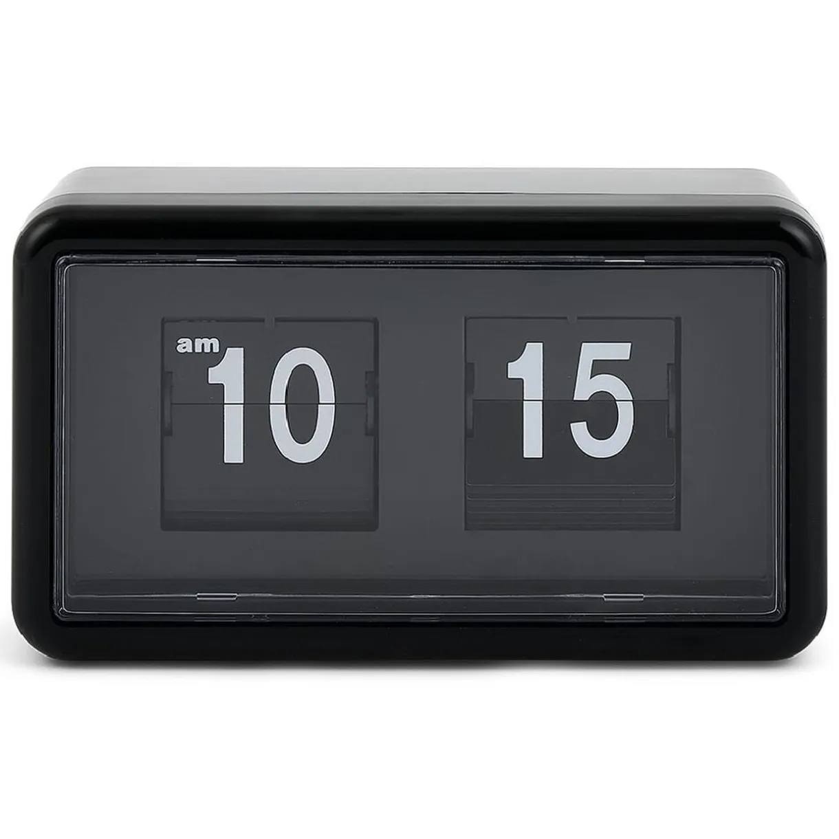 Horloge rétro à rabat automatique plastique noir < Gifi Sale