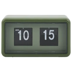 Horloge rétro à rabat automatique plastique vert < Gifi Outlet