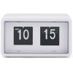 Horloge rétro à rabat automatique plastique blanc