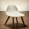 Housse de chaise en tissu bouclette extensible 4 couleurs unies