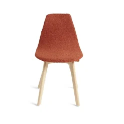 Housse de chaise en tissu bouclette extensible 4 couleurs unies