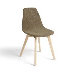 Housse de chaise en tissu bouclette extensible 4 couleurs unies