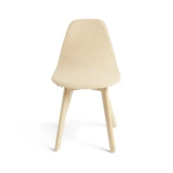 Housse de chaise en tissu bouclette extensible 4 couleurs unies