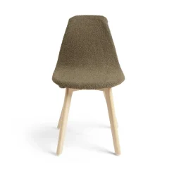 Housse de chaise en tissu bouclette extensible 4 couleurs unies