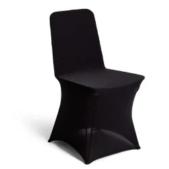 Housse de chaise extensible noire L44xP39XH91cm