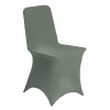 Housse de chaise extensible verte L44xP39XH91cm