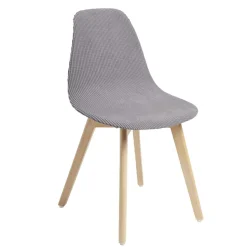 Housse de chaise scandinave extensible grise 45x40xH45cm