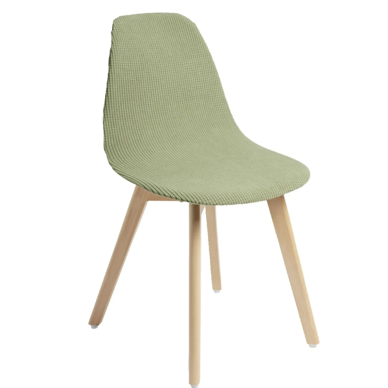 Housse de chaise scandinave extensible verte L45xP40xH45cm