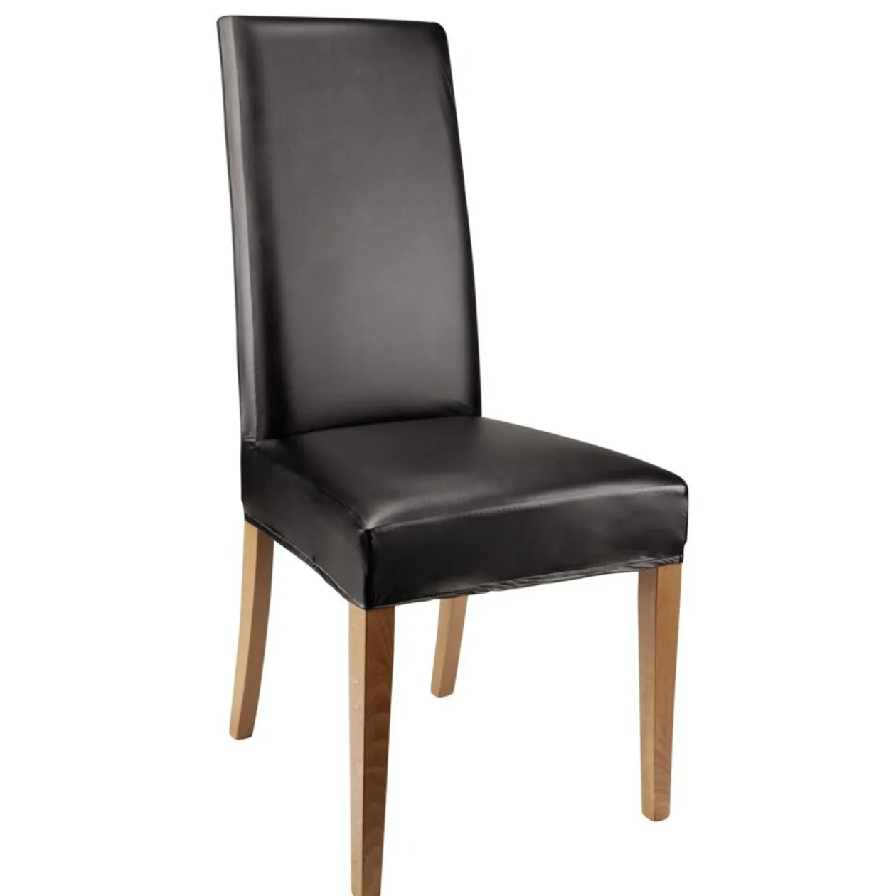 Housse de chaise simili noir ou blanc 38x30xH55 cm