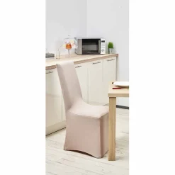 Housse de chaise taupe uni