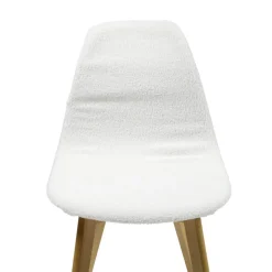 Housse de chaise tissu bouclette blanc 45x40x48cm < Gifi New