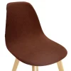 Housse de chaise tissu côtelé uni 45x40x45cm (3 modèles)