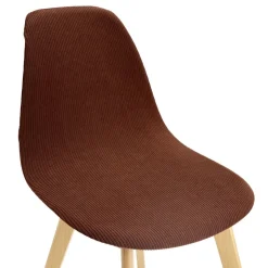 Housse de chaise tissu côtelé uni 45x40x45cm (3 modèles)