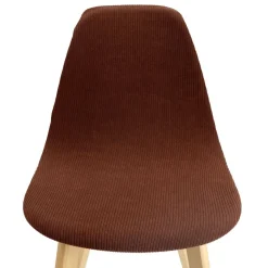 Housse de chaise tissu côtelé uni 45x40x45cm (3 modèles)