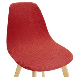 Housse de chaise tissu côtelé uni 45x40x45cm (3 modèles)
