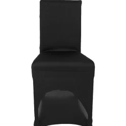 Housse de chaise uni noir