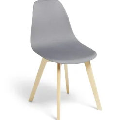 Housse de chaise 45x40xH45cm Lot de 2 (2 modèles gris ou blanc)