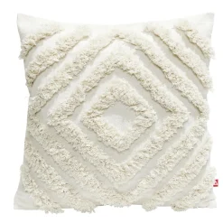 Housse de coussin carrée coton tufté beige 40x40cm < Gifi Best