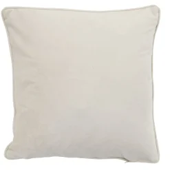 Housse de coussin carrée en velours beige