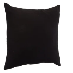 Housse de coussin carré unie noir
