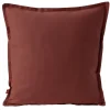Housse de coussin coton Panama 40x40cm terracotta