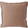 Housse de coussin coton Panama 40x40cm vieux rose