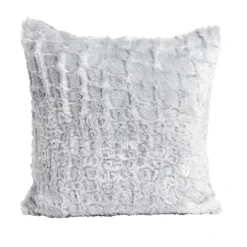 Housse de coussin effet fourrure gaufré 40x40cm (3 modèles)