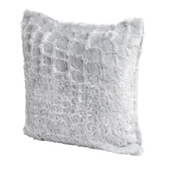 Housse de coussin effet fourrure gaufré 40x40cm (3 modèles)