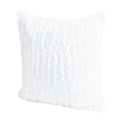 Housse de coussin effet fourrure gaufré 40x40cm (3 modèles)