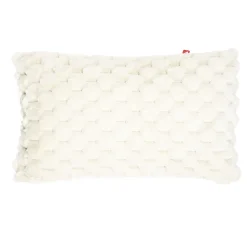 Housse de coussin effet fourrure lapin 30x50cm (3 modèles)