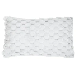 Housse de coussin effet fourrure lapin 30x50cm (3 modèles)