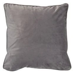 Housse de coussin en velours gris < Gifi New